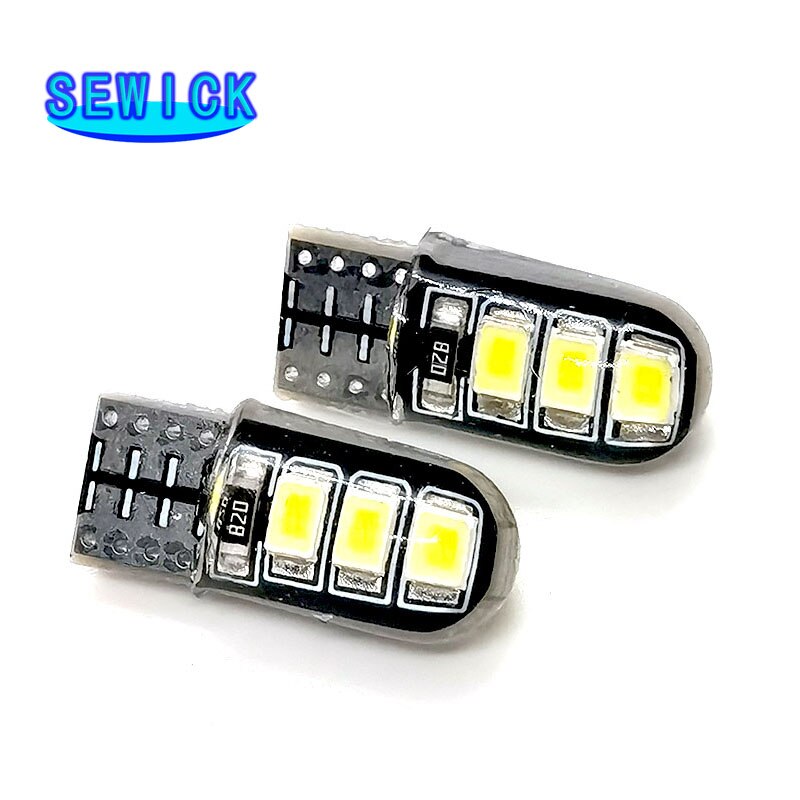 100pcs  T10 Ǹ ̽ 6 SMD LED ڵ    W5W WY5W 6LED 6SMD   ̵    12V